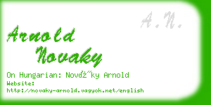 arnold novaky business card